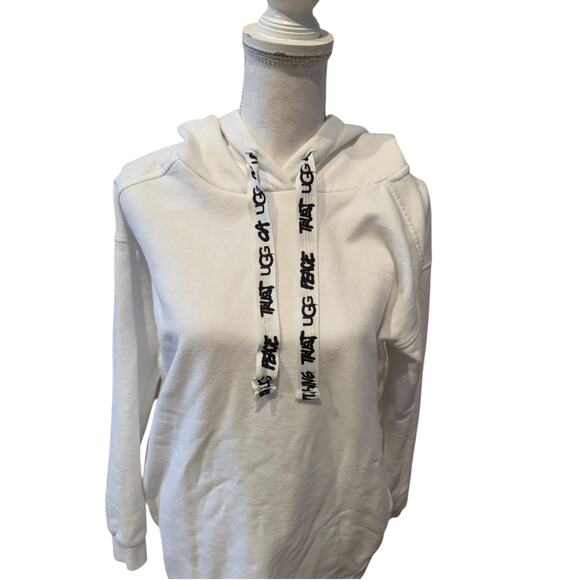 UGG Aderyn Hoodie Sweatshirt Dress White S - Picture 3 of 8